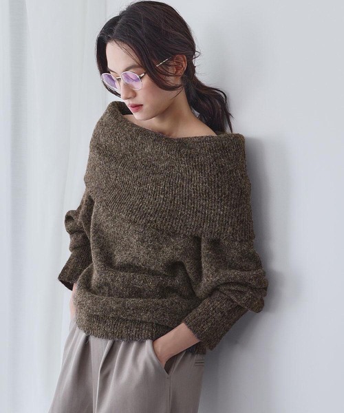 ELFRANK ニット セーター 「新色追加」2WAY オフショルダー ニット