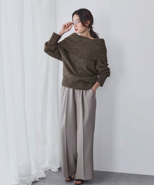 ELFRANK ニット セーター 「新色追加」2WAY オフショルダー ニット
