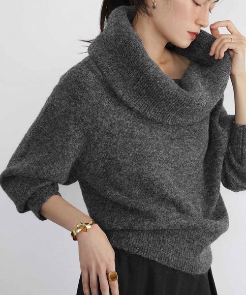 ブラック オフショルダー ニット フリーサイズ オフショルダーニット – FASHFREN