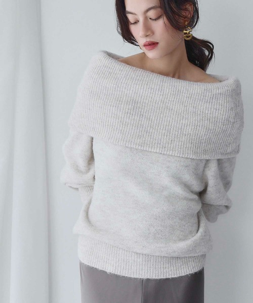 ELFRANK ニット セーター 「新色追加」2WAY オフショルダー ニット