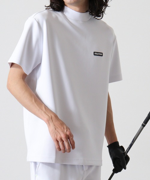 STELLA77GOLF tシャツ 蛍光カラーゴルフモックネック半袖T