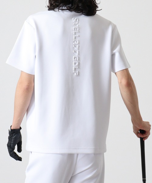 STELLA77GOLF tシャツ 蛍光カラーゴルフモックネック半袖T
