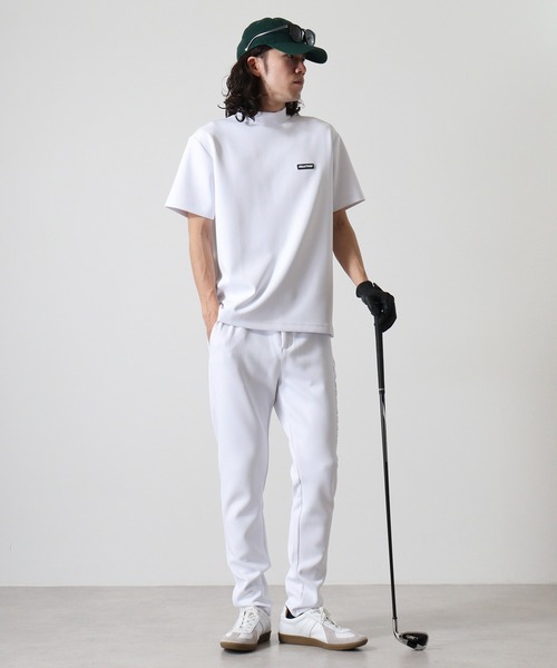 STELLA77GOLF tシャツ 蛍光カラーゴルフモックネック半袖T