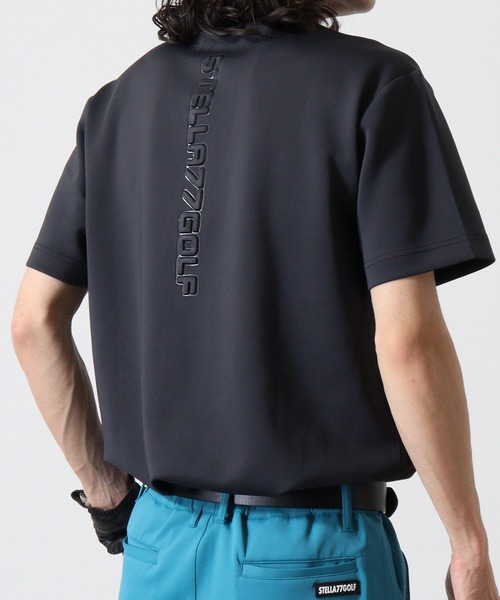 STELLA77GOLF tシャツ 蛍光カラーゴルフモックネック半袖T
