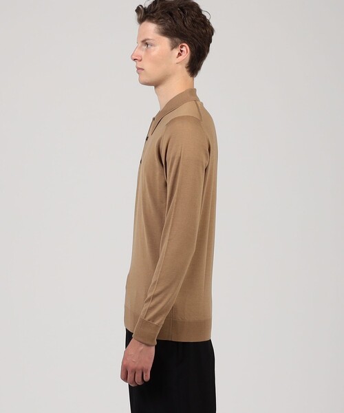 JOHN SMEDLEY DORSET 30Gウールニットポロ XSサイズ JOHN SMEDLEY（ジョンスメドレー）DORSET 30ゲージ ウールロング