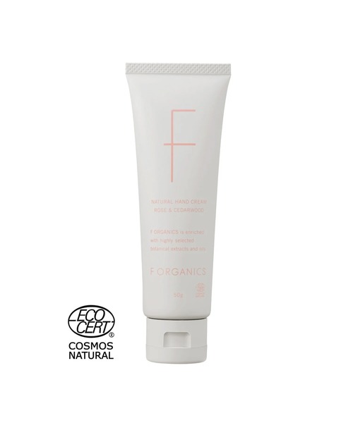 ハンドクリーム エッフェオーガニック F ORGANICS / ナチュラルハンドクリーム N50g　ローズ＆シダーウッド