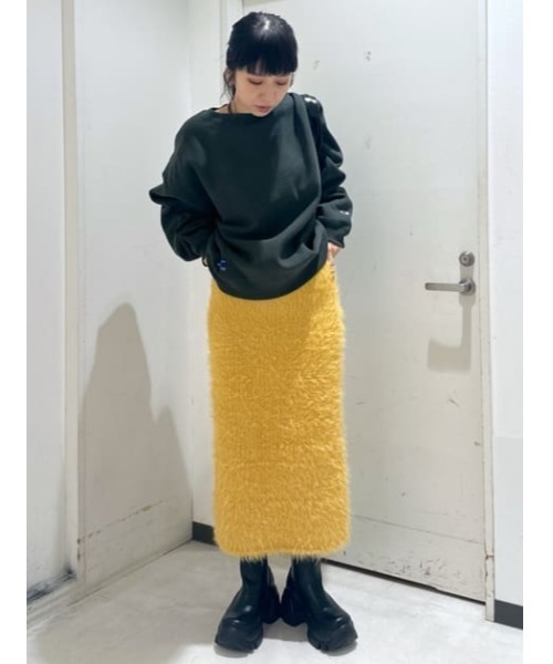 THROW by SLY スカート BIG SHAGGY I LINE SK ビッグ シャギー アイ