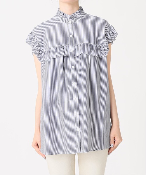 「Spick & Span」 半袖ブラウス FREE ネイビー レディース Spick＆Span 「Spick & Span」 半袖ブラウス - ネイビー
