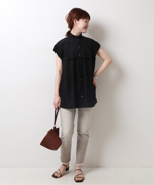 「Spick & Span」 半袖ブラウス FREE ネイビー レディース Spick＆Span 「Spick & Span」 半袖ブラウス - ネイビー