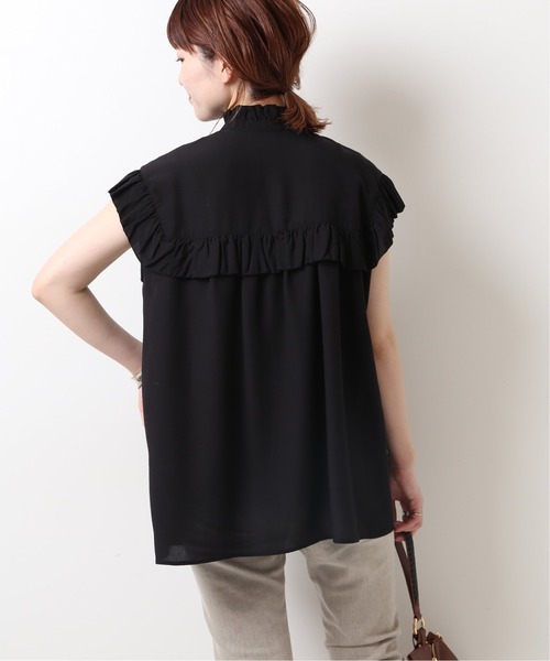 Spick＆Span 「Spick & Span」 半袖ブラウス - ネイビー