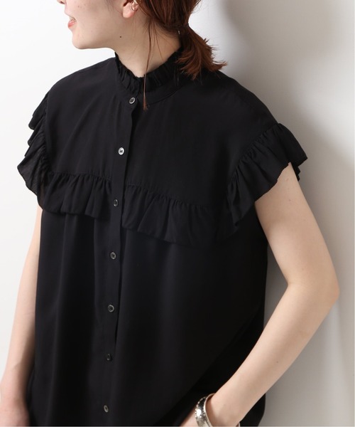 「Spick & Span」 長袖ブラウス - ネイビー レディース Spick＆Span 「Spick & Span」 半袖ブラウス - ネイビー