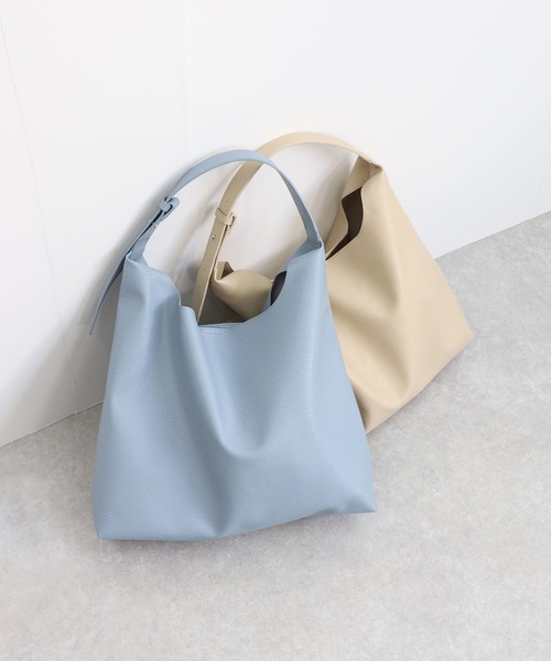 シルバー レザー トートバッグ ワンショルダー 韓国 本革レザーワンショルダートートバッグシルバー上品 (トート