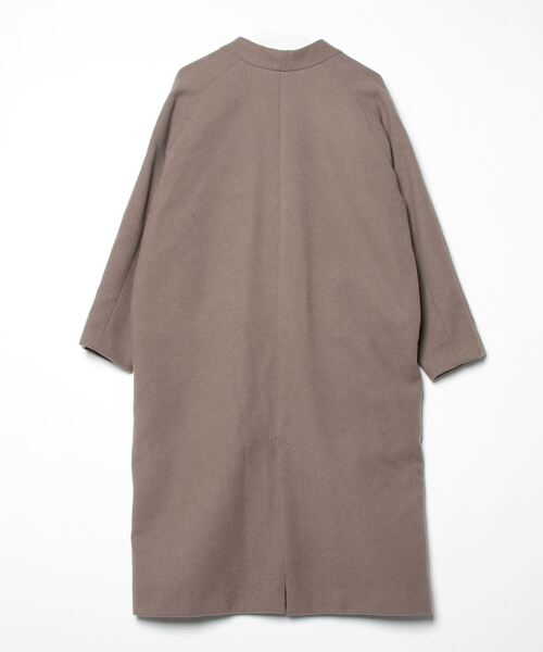 「KBF+」 ノーカラーコート ONE ブラウン レディース_画像2