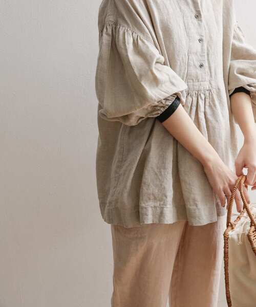 「URBAN RESEARCH DOORS」 7分袖ブラウス MEDIUM ベージュ系その他 レディース URBAN RESEARCH DOORS 「URBAN DOORS」 7分袖ブラウス 1