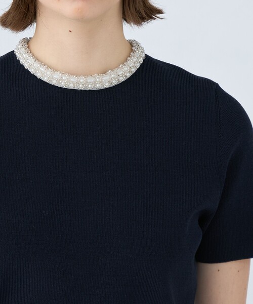 Ballsey（ボールジィ） ニット セーター パールコンビ ショート
