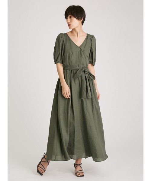[FRAY I.D] короткий рукав One-piece 1 зеленый женский 