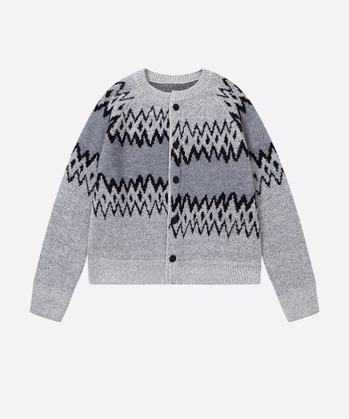 カーディガン Retro Pattern Cardigan レディース