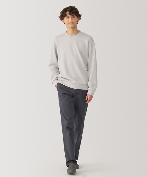 無印良品（MUJI） tシャツ 紳士 二重編みクルーネックプルオーバー