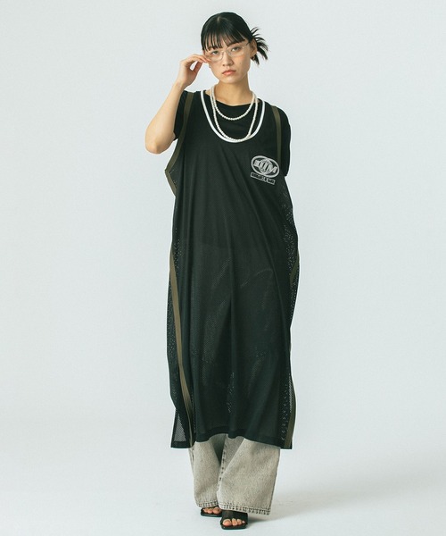 OKIRAKU（オキラク） ワンピース (OKIRAKU×ROSE BUD)MESH TANK DRESS