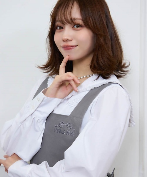 Fickle Bebe ジャンパースカート リボンジャンパースカート