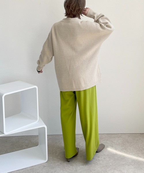 「LHELBIE」 ニットカーディガン M ブラック レディース_画像5