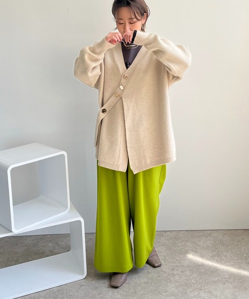 「LHELBIE」 ニットカーディガン M ブラック レディース_画像7