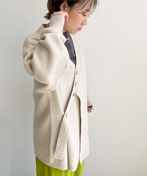 「LHELBIE」 ニットカーディガン M ブラック レディース_画像9