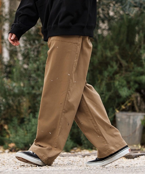 ルーズベイカーパンツ CAMBIO（カンビオ） パンツ mp13283-Stretch Back Satin Wide Baker