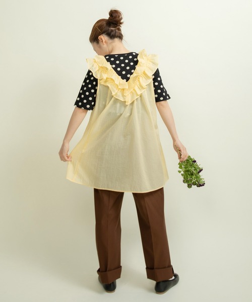 Dot and Stripes フリルブラウス未使用タグ付き CHILD WOMAN - ＜Dot and Stripes＞キュプラ/コットン タイプ