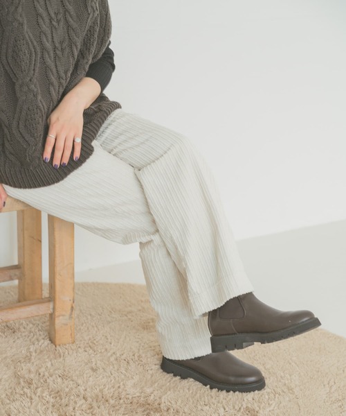 「ITEMS URBANRESEARCH」 コーデュロイパンツ FREE ブルー レディース_画像2