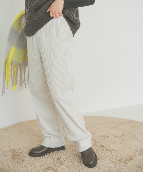 「ITEMS URBANRESEARCH」 コーデュロイパンツ FREE ブルー レディース_画像3