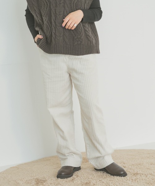 「ITEMS URBANRESEARCH」 コーデュロイパンツ FREE ブルー レディース_画像5