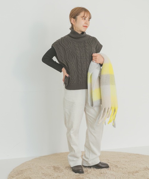 「ITEMS URBANRESEARCH」 コーデュロイパンツ FREE ブルー レディース_画像7