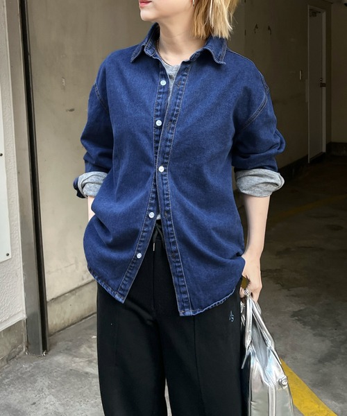ブラウス シャツ オーバーサイズ デニムシャツ レディース : ZOZOTOWN