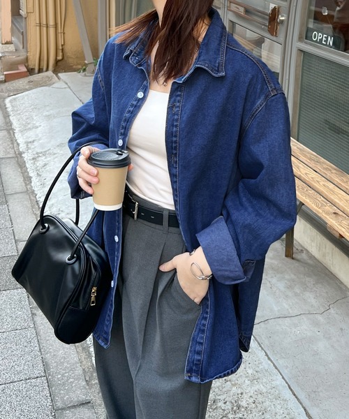 ブラウス シャツ オーバーサイズ デニムシャツ レディース : ZOZOTOWN