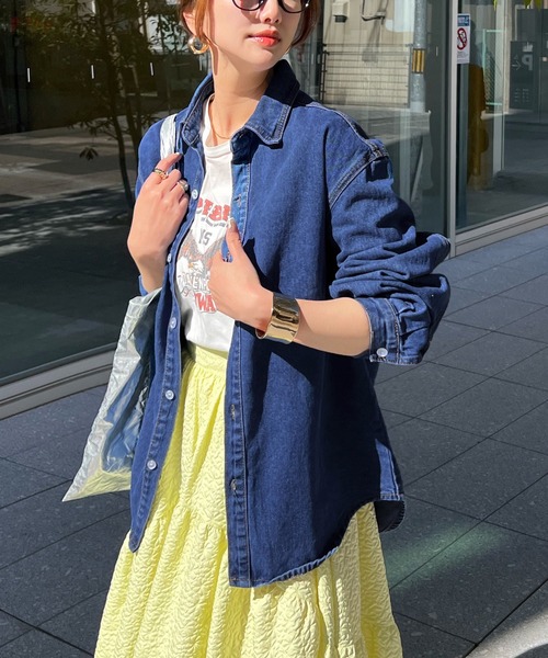 ブラウス シャツ オーバーサイズ デニムシャツ レディース : ZOZOTOWN