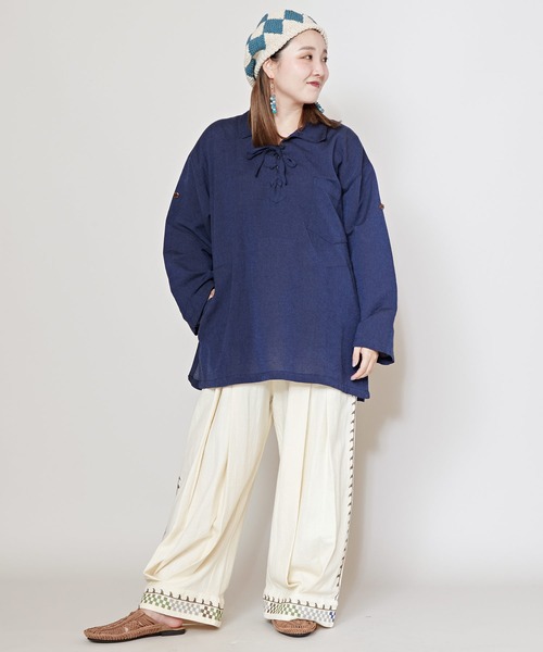 ブラウス シャツ 「チャイハネ」インレートシャツ レディース インレートシャツ(WHITE): 『チャイハネ』公式通販