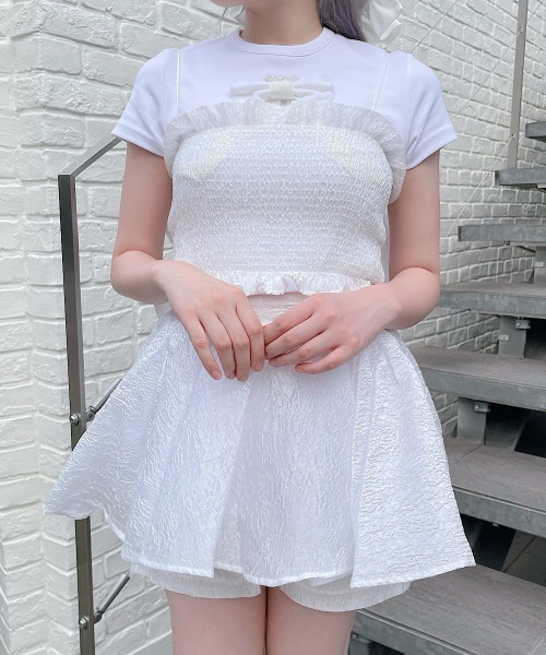 Pain パンツ ジャガードフレアショートパンツ レディース : ZOZOTOWN