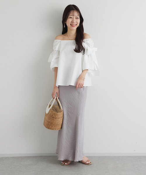 La boutique BonBon リボンフレアスリーブブラウス　完売品 新色追加】リボンフレアスリーブブラウス（シャツ/ブラウス