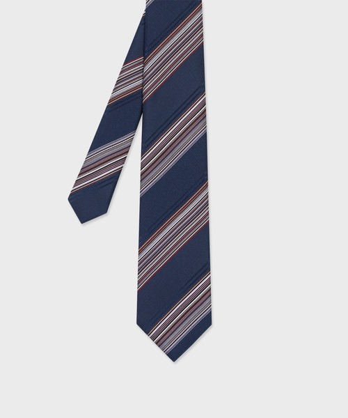 【新品未使用】paul smith ネクタイ レジメンタルタイ レイヤーカラー レジメンタルタイ（ダークレッド） ｜ポール・スミス