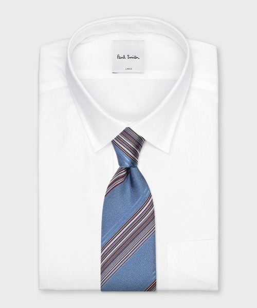【新品未使用】paul smith ネクタイ レジメンタルタイ ダークシルク レジメンタルタイ / 240022 552MJ（ネクタイ
