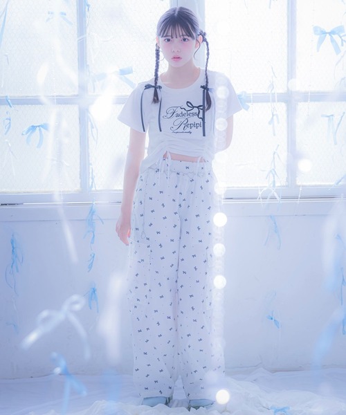 tシャツ 「girly line」バレエコアシャーリングTシャツ「接触冷感」 キッズ 子供服 女の子 | repipi armario | 04
