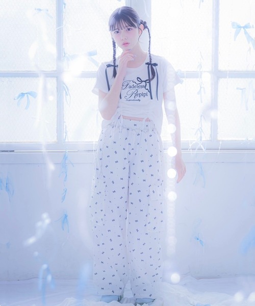 tシャツ 「girly line」バレエコアシャーリングTシャツ「接触冷感」 キッズ 子供服 女の子 | repipi armario | 05