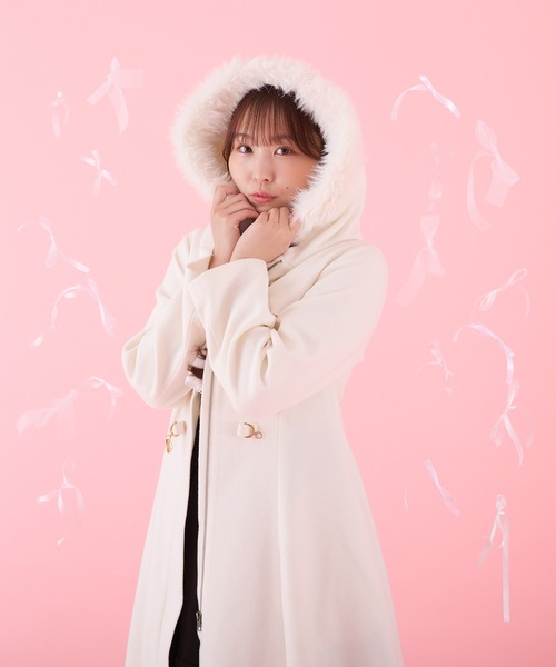 「apres jour」 ダッフルコート フリー ブラック レディース_画像8