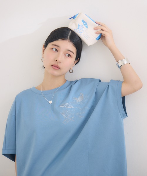 tシャツ 「KATHARINE ROSS」キャットミント刺しゅうTシャツ レディース KATHARINE ROSS tシャツ 「KATHARINE ROSS」「キャサリンちゃん
