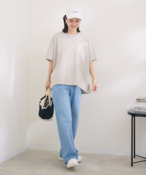 tシャツ 「KATHARINE ROSS」日本製 スクエアレース袖デザインプルオーバー レディース KATHARINE ROSS tシャツ 「KATHARINE ROSS」日本製 スクエア