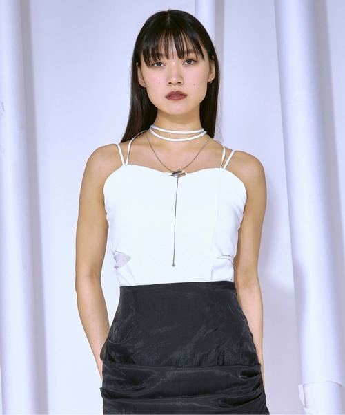 アニュアンス　カップイン2wayキャミソール Ezick キャミソール Design neck カップインキャミソール