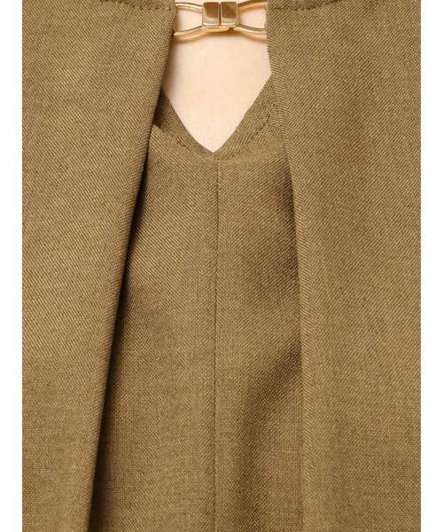 TONAL ブラウス シャツ フェイクリネンフロントバーブラウス