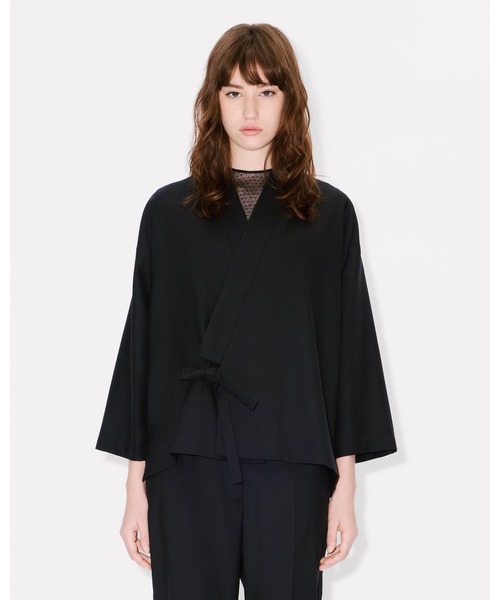ジャケット テーラードジャケット バージン ウール KIMONO ジャケット レディースの画像