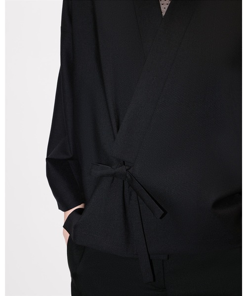 ジャケット テーラードジャケット バージン ウール KIMONO ジャケット レディースの画像